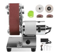 250W Electric Mini Belt Disc Sander, 7 Variable Speed Grinding Machine | Quick Change Sanding Belt, Multifunctional Tool for Knife Sharpening, Polishing Wood & Metal DIY Projects