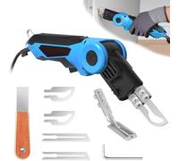 250w Rotatable Electric Hot Knife, 6 Blades Foam Cutter Cutting Tool Kit, Full-Body Air Cooling System Foam Cutter with Heavy-Duty Case for Epp, Eps, Xps, Eva, Epe, Pu, Kt Board, Sponge