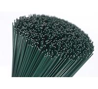 (250x0.7) 250g green lacquered (300 Wires) 10" Florists Thin Stub Wire 22 Gauge