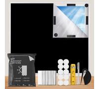250x145cm Blackout Blinds Large 100% Blackout Material Easy to Stick On Portable Blackout Blind No Drill Fits Any Size Shape for Home Office Bedroom Loft Travel Car