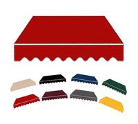 250x150cm Black Awning Fabric Replacement, Durable Retractable Balcony Canopy Cover for Deck, Window & Patio - Outdoor Sunshade (Red, 20x11.5ft/600x350cm)