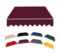 250x150cm Black Awning Fabric Replacement, Retractable Balcony Canopy Cover, Durable Sun Shade for Patio, Deck, Window (Burgundy, 20x16ft/600x500cm)