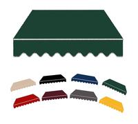 250x150cm Retractable Awning Fabric Replacement, Black Balcony Canopy Cover, UV-Resistant Outdoor Shade Cloth for Deck, Window, and Patio (Green, 13x8ft/400x250cm)