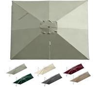 250x250cm Cantilever Umbrella Replacement Cover 8 Struts Square Parasol Market Garden UV Protection Fabric(Taupe,4x3.0m/13x9.8ft)