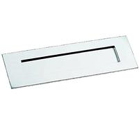 250x76mm Traditional Letter Box Plate for External Front Door (Polished Chrome)