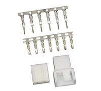 2510/5240 2.54mm White 3+1-pin PC Fan Wire-to-Wire Crimp Connector Plug + Wire Socket + Crimps, Pack of 100 Compatible With Molex KK 254 / Molex 5051