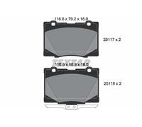 2511701 BRAKE PAD SET, DISC BRAKE TEXTAR