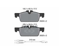 2522201 FRONT AXLE BRAKE PAD SET, DISC BRAKE TEXTAR