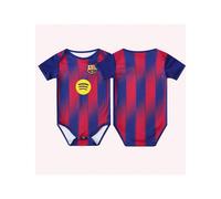 (2526 Bus S Master, 9 yards (5 months-12 months)) New Barcelona romper, Real Madrid baby clothes, Messi No. 10 football one-piece romper, baby romper