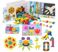 252PCS Jigsaw Puzzle Wood Toy Kids Intelligence Development Tangram Early Education Toys