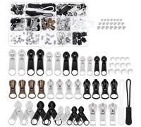 252Pcs Zipper Replacement Zipper Repair Fix Kit Zipper Slider Set Pliers Tool for Fixing Luggage Bags, Coats, Jean, Jackets, Tents