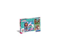 25300 Gabby's Dollshouse Supercolor Dollhouse-3x48 Pieces (3 Included), Jigsaw Kids Age 5, Puzzle Cartoon, Made in Italy