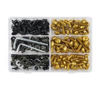 253PCS Motorcycle Accessorie Custom Fairing Screw Bolt Windscreen Screws For S1000R S1000RR HP4 Power Tool(Gold)