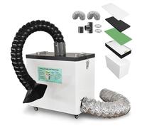 253W Fume Extractor Strong Suction for S1/F1/ M1/LU3 Most Laser Engraver Cutter Solder Fume Extractor with Exhaust Odor Smoke Purifier for Lasering Soldering 3D Printing