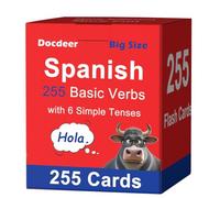 255 Essential Spanish Verbs Flash Cards Conjugation Flashcards (6 Simple Tenses)