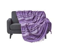 (255 x 360 cm, Mauve) Cotton Morocco Striped Throw