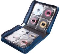 256 Capacity CD/DVD Protective CD Case Wallet Organiser Storage Holder Bag Portable with Carry Handle - HOLDS 256 CD's DVD's Blu Ray Video Games Disc's - BLUE