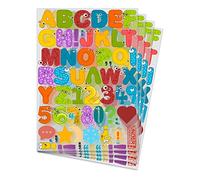 256 pcs 1.5 Inch Iron On Heat Transfer Letters and Numbers Alphabets Fabric Vinyl DIY for Sport Jerseys T Shirts Clothes Slogan Printing Crafts Decoration (4 Sheets per Set) (Color 1)