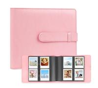 256 Pockets Photo Album for Polaroid Go Instant Mini Camera, Premium Vegan Leather Cover Picture Albums for Polaroid Go Camera & Film, Portable Photo Album Book Holds 256 Photos (Pink)