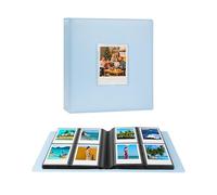 256 Pockets Photo Album for Polaroid i-Type/600/SX-70 Instant Photos, Compatible with Fujifilm Wide 300/400, Vegan Leather Hardcover with Front Window (Blue)