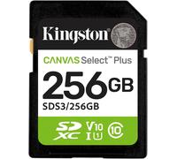 Kingston Canvas Select Plus SD Memory Card 256GB SDXC Gen3 150MB/s C10 UHS-I U1 V10 - SDS3/256GB