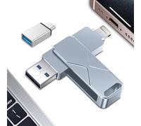 256GB MFi Certified 3 in 1 Lightning USB 3.0 Flash Drive External Memory Stick Compatible with iPhone iPad Android Mac PC Smart TV Car