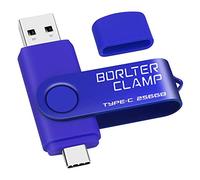 256GB USB Type-C Flash Drive, BorlterClamp USB C 3.0 Jump Drive Memory Stick Dual Port for Android Smartphones Samsung Galaxy S10/S9/S8/Note 9, LG, Huawei, Tablets & Computer (Blue)