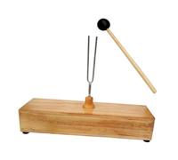 256hz Tuning Fork Set with Wooden Base and Hammer for Acoustic Experiments Sound Therapy and Musical Healing