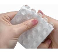 256Pack Clear Cabinet Door Bumpers, 1/2" Diameter Rubber Bumpers Self Adhesive Sound Dampening Pads for Drawer Bumpers, Cabinet Stoppers, Glass Tops, Picture Frames, Kitchen Furniture Dampening Noise