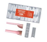256Pcs Lengthening Nails Templates Sandwich Styles Eliminating Paper Backing for Simplified Application by Enthusiasts Sandwich Design Nails