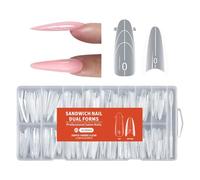 256Pcs Quick Lengthening Nails Templates Sandwich Styles Eliminating Paper Backing for Simplified Application by Enthusiasts Nails Art Forms Sandwich