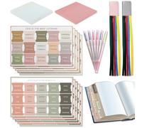258 pcs Bible Tabs Kit,VEINARDYL 150 Bible Indexing Tabs with 2 Bible Ribbon Bookmarks, 6 Colored highlighters, Bible Journaling Supplies Bible Book Tabs for Women Study Bible