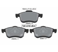 2590501 FRONT AXLE BRAKE PAD SET, DISC BRAKE TEXTAR