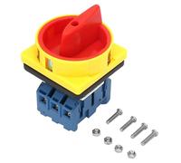 25A 32A Load Circuit Breaker Switch 3 Pole 2 Position Rotary Cam On Off Power Switch Durable Flame Retardant Plastic Silver for Machine Tools Machinery Chemicals Textiles (25a)