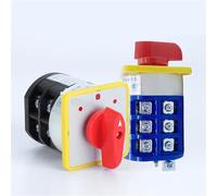 25A 40A LW5 Two/Three Positions Changeover Rotary Cam Switch1Pcs(40A 4P 16Terminals,2P OFF-ON)