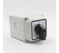 25A Changeover Switch with IP65 Enclosed Waterproof 3 Position 16 Screw Terminals Rotary Robust