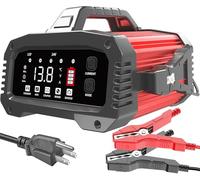 25Amp Car Battery Charger, Maintainer, 12V/24V LiFePO4 Lead Acid (AGM/Gel/SLA) Smart Trickle Charger, Engine Starte Booster Mode, Battery Desulfator Repair Charger for Automotive Truck Motorcycle Boat