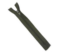 25cm 10 Inch Closed End Zip Nylon No3 Autolock 55 Colour Buy 1 Or 2 Zippers 456D, 0260 Khaki Dark Green, 1