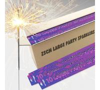25cm (10 inch) Large Party Sparklers | Handheld Sparklers | Classic Golden Sparkle (50 Sparklers)