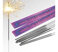 25cm (10") Large Party Sparklers | Handheld Sparklers | Great for any Occasion (20 Sparklers)