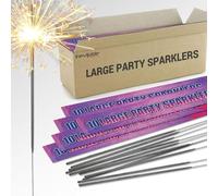 25cm (10") Large Party Sparklers | Handheld Sparklers | Great for any Occasion (500 Sparklers)
