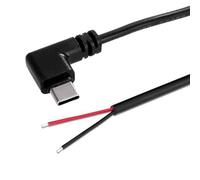 25cm/1m/2m Type C Male To Open End 2Pin Power Cable Extension Cord Wire 5V 3A 22AWG For LED Light Routers Fan Camera