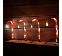 25cm 4pc Red Christmas Premier Candy Cane Path Markers