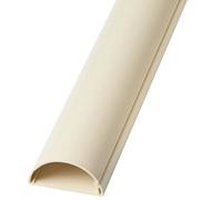 25Cm 50mm X 25mm Magnolia Scart / Data Cable Trunking Conduit Cover Av Wall