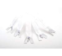 25cm Adjustable Length Invisible Zip - White, 1 Piece