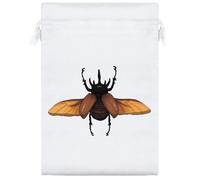 25cm 'Atlas Beetle Flying' Satin Drawstring Bag/Pouch (SB00116776)