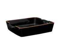 25cm Black Square Terracotta Baking Dish Black