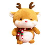 25cm Christmas Deer Plush Toy Xmas Gifts for Kids,Christmas Plushies Dolls Deer Plush Pillow Toy,Christmas Soft Toy Squishys Deer Stuffed Animal Toy,Elk Christmas Cuddly Toys for Kids Xmas Collection