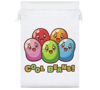 25cm 'Cool Jelly Beans' Satin Drawstring Bag/Pouch (SB00122796)