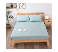 25cm Deep Pocket 100% Cotton Fitted Sheet Soft Luxury Premium Quality Bottom Bed Linen For Twin Single Double King Queen 1 Piece Only No Pillowcase Breathable Hypoallergenic Easy Care